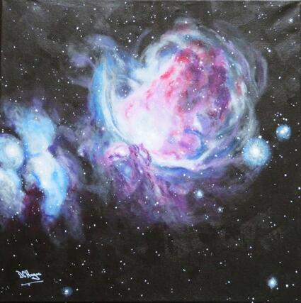 Doug Hague Watercolours Galaxy Acrylic Painting