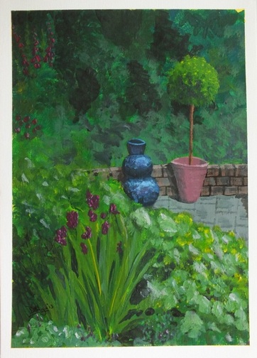 Secret Garden Acrylic Painting Doug Hague Watercolours