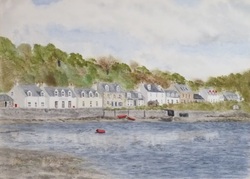 Plockton, Loch Carron, Highland Scotland Watercolour Painting Doug Hague Watercolours